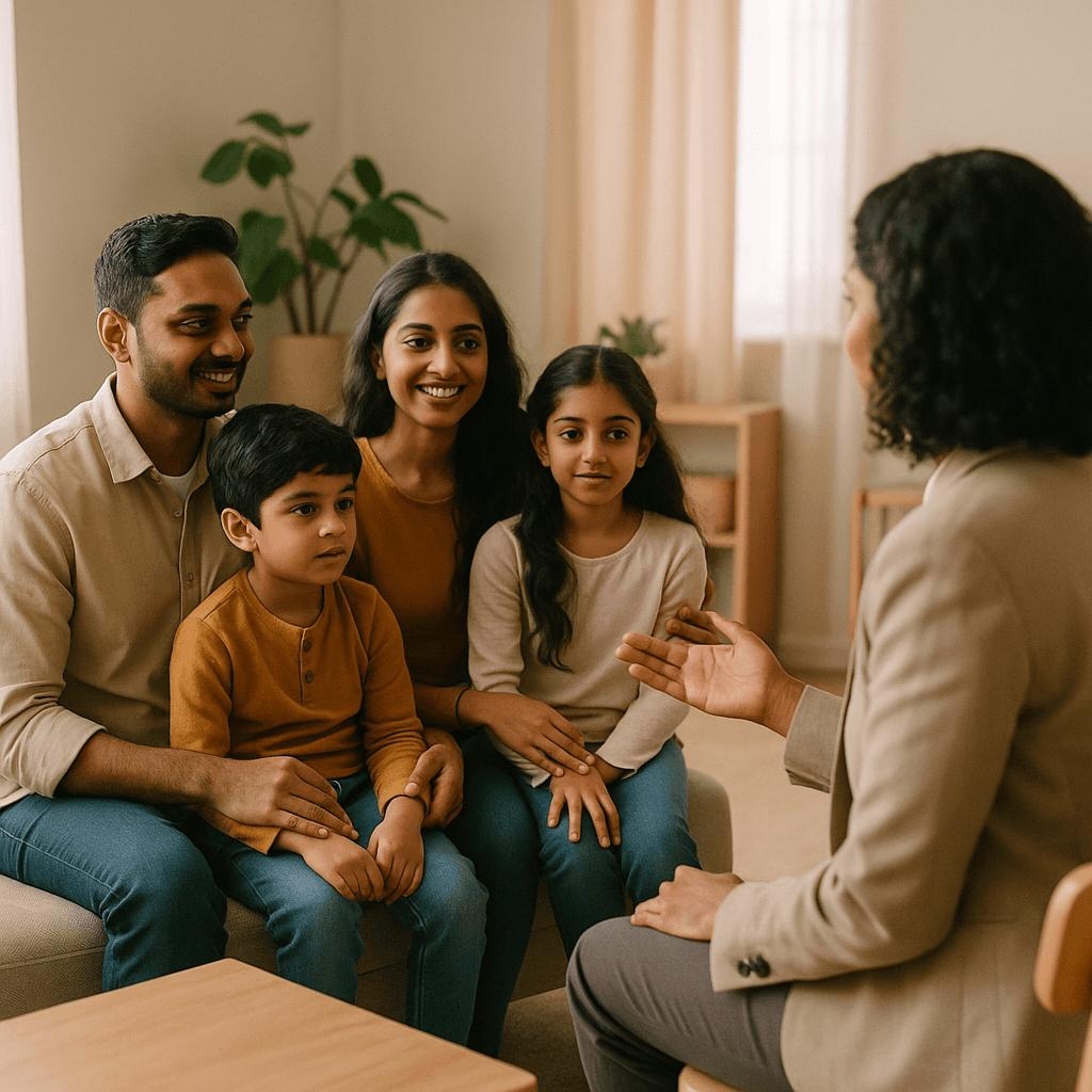 Family counselling and therapy session at Mindful Living
